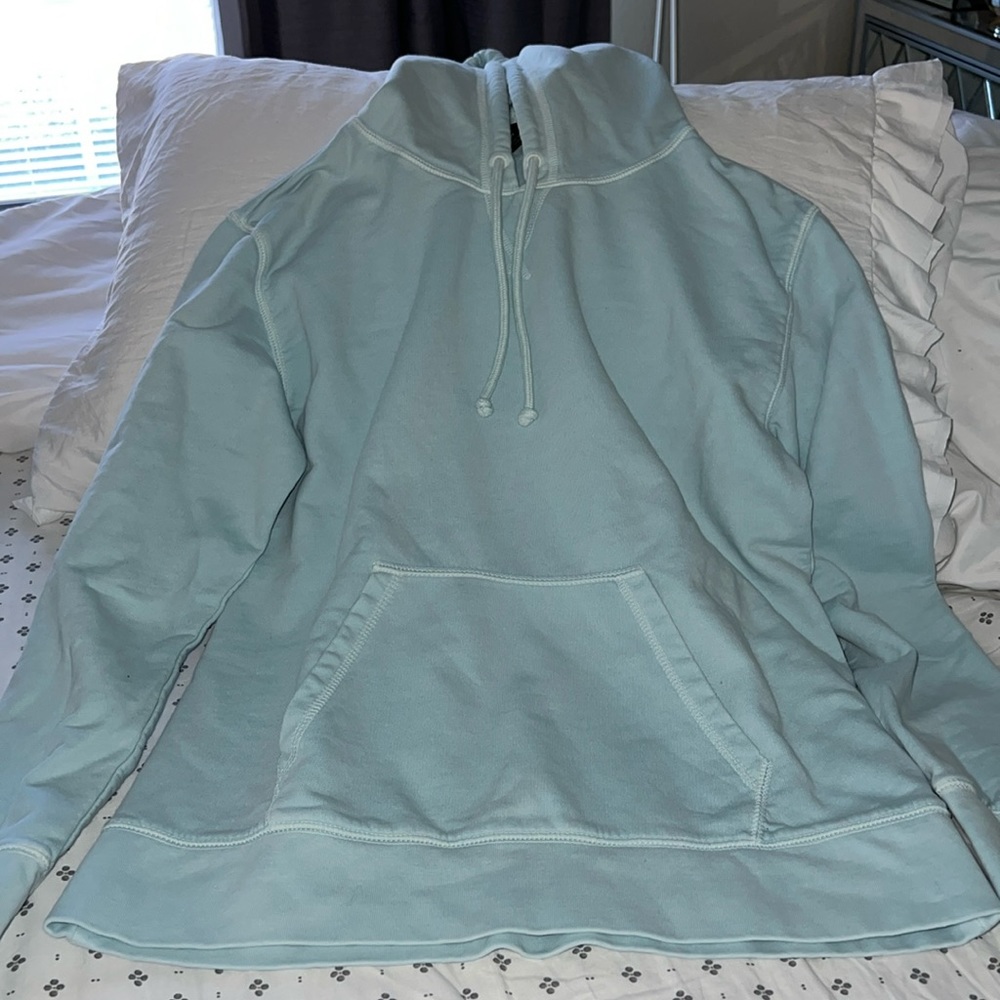J. Crew Light Blue Pullover Hoodie M
